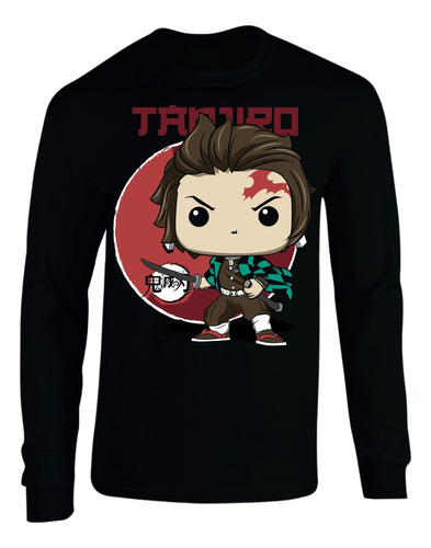 Camiseta Tanjiro Pop Manga Larga Camibuso Sueter Geek