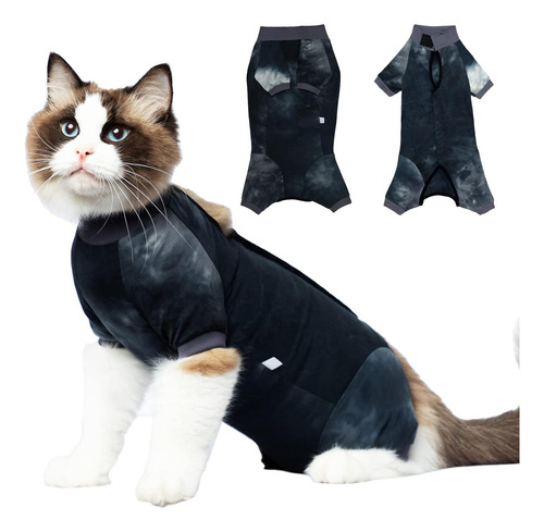 Traje De Recuperación Para Gatos, Camisas De Teñido Anudado