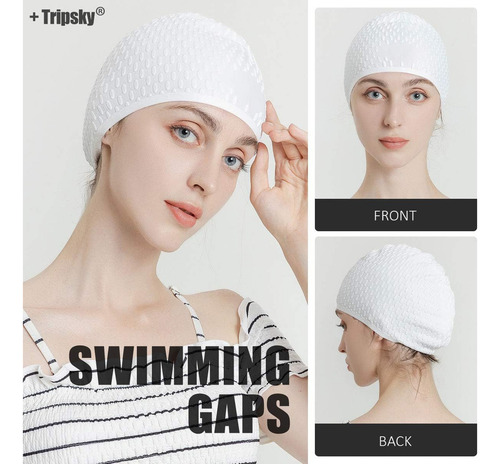 M2 Gorro De Natacion De Silicona Tripsky, Comodo Gorro De