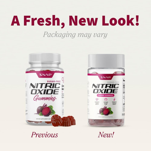 Snap Supplements Nitric Oxide Beet Gummies 60ct Sfn