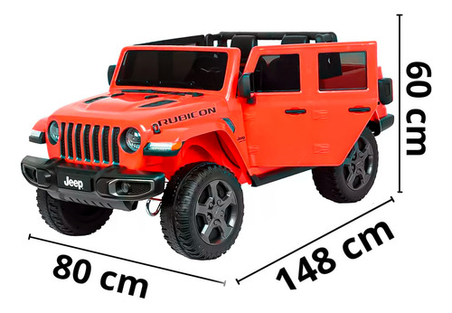 Mini Carro Elétrico 4x4 Jeep Gladiator Rubicon Vermelha 12v