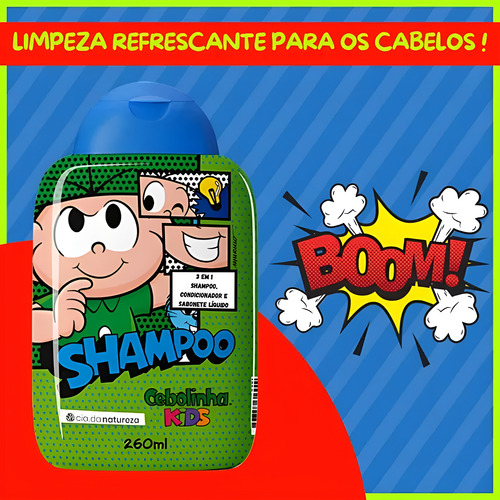 Shampoo 3 Em 1 Cebolinha 260ml.