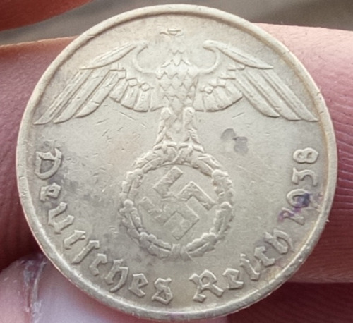 Moneda Alemania Segunda Guerra Mundial 5 Pfening 1938 A