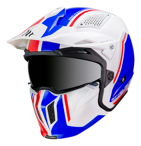 Casco Mt Streetfighter Sv Twin Azul Br