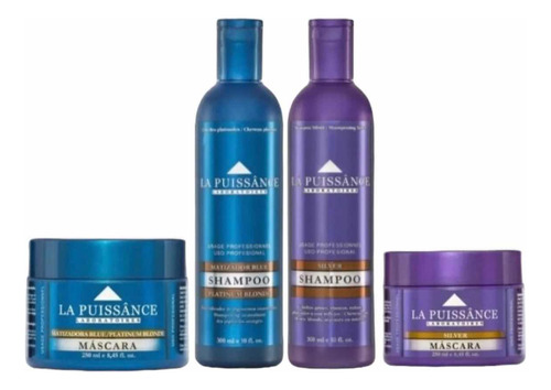 La Puissance Matizador Shampoo Y Mascaras Azul + Violeta