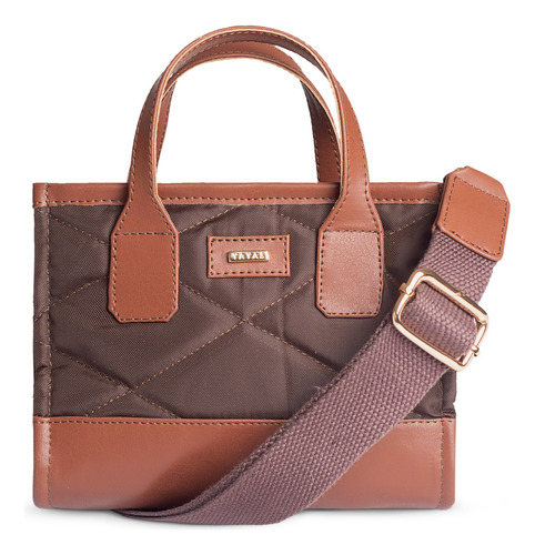 Bolsa Crossbody Dama Bolsas Mujer Impermeable Poppy Yayas Color Cocoa