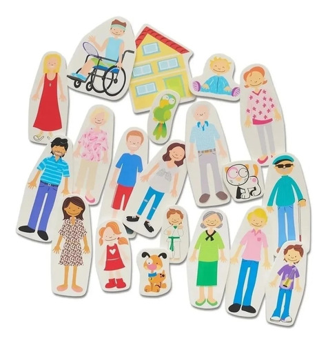 Familia Imantados Figuras Magneticas 20 Piezas Plan Z