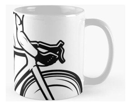 Taza Ciclista Profesional Montando En Bicicleta De Carretera