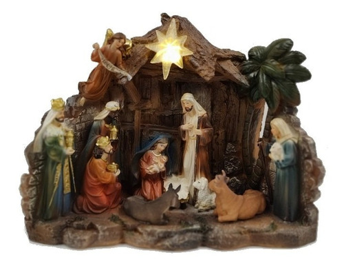 Pesebre Integrado Luz Led 20cm