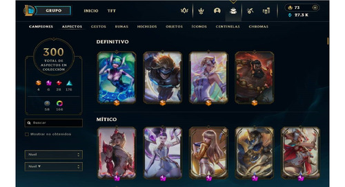 Cuenta De Lol, Todos Los Campeones, Mas De 300 Skins (Usado)