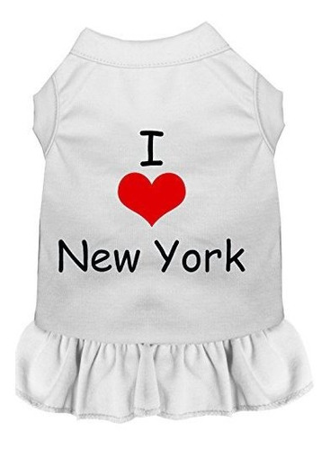 Vestido Estampado  I Love Ny  Blanco Xxl