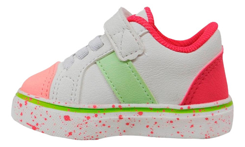 Tenis Klin Candy Pipoca Para Niños-blanco/rosa