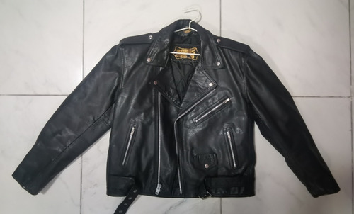 Chamarra De Piel Bonus Genuine Leather Rockera 