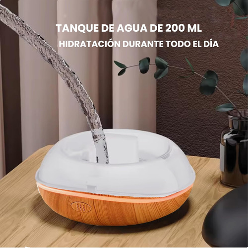 Difusor De Aromaterapia Y Humidificador Ultrasonico Con Luz