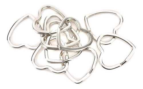 #1 10 piezas de metal llavero conector de gancho de anillo DIY herramienta de fabricaci/ón de joyas bolso decoraci/ón anillo cadena llaves accesorios
