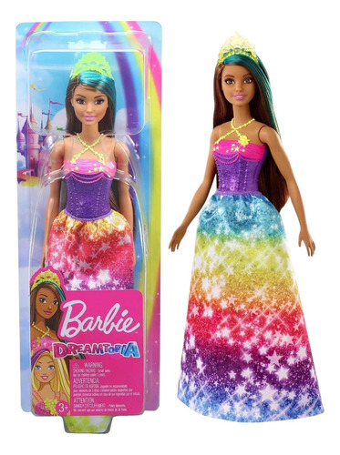 Muñeca Barbie Princesa Dreamtopia Morena New Gjk14 Bigshop