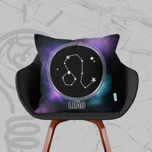 Almofada 40x40 Signos Leão Horóscopo Mistic Desenho Do Tecido Signo