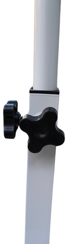 Mesa Ajustable Multiuso Con Silla Taburete Blanco Y Negro