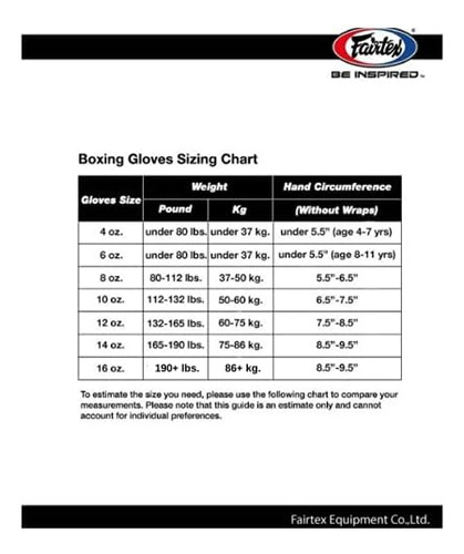 Guantes De Entrenamiento De Boxeo Fairtex Bgv1 Para Hacer...