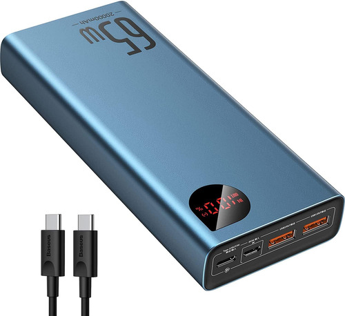 Cargador Portatil Baseus  65w 20kmah 4-port Pd Usb C