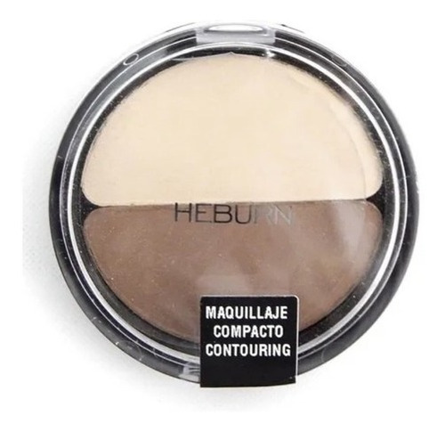 Maquillaje Compacto Contouring Rostro Heburn Cod. 324 Color Beige Claro / Tostado