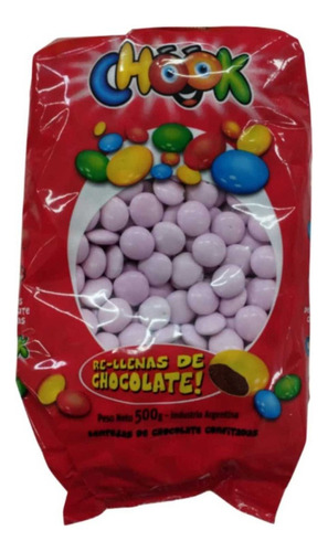 Lenteja Chocolate Palmesano Color Rosa X500gr - Cotillón Waf