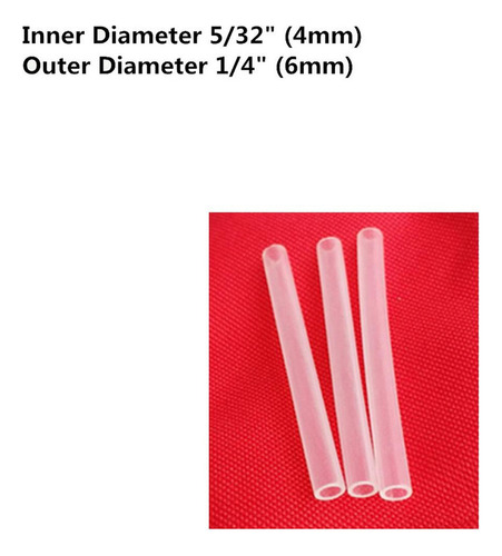 Tubo De Silicona Flexible De 4 Mm De Diámetro X 6 Mm De Diám