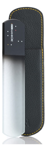 Germanikure Dual Texture Crystal Glass Pedicure Bar In Black