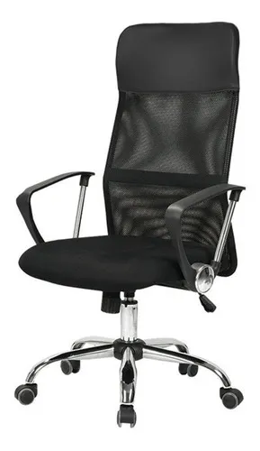 Silla De Escritorio Pu-y-acero Gris D-422 — Divino