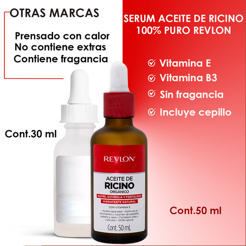 Serum Capilar Aceite Ricino Puro 100% Revlon Orgánico 50ml