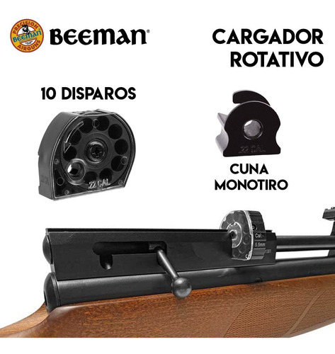 Imagen 5 de 10 de Rifle Pcp Beeman Commander 5,5 Mm Aire Comprimido Caza