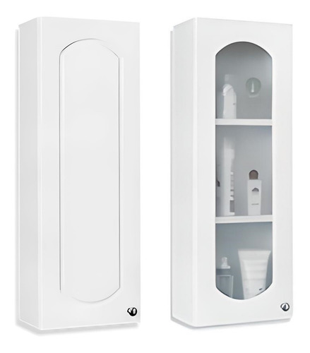 Imagen 1 de 3 de Combo Alacenas De Baño Amube 1 Puerta Vidrio + Ciega Cta