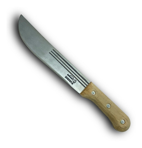 Corneta facão para mato 3 listras 10 polegadas com cabo madeira