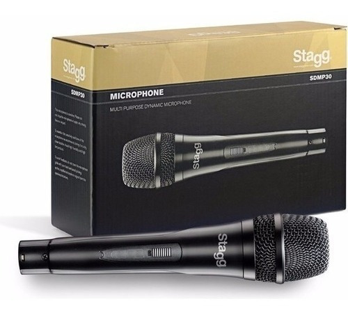 Microfono Para Canto Voces Dinamico Stagg Sdmp30 Con Cable