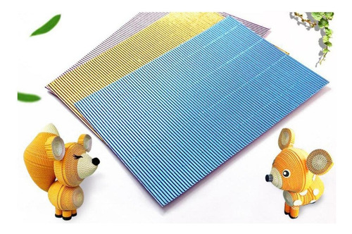 . Paquete De 10 Cartulinas Corrugadas For Manualidades.