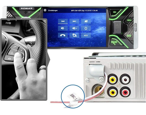 Radio Auto 1 Din Pantalla 4.1 Bluetooth Usb Sd Control