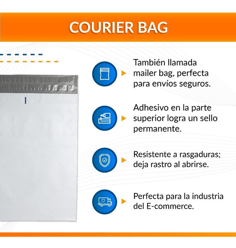 100 Bolsas Sobres Para Envios Paqueteria Ecommerce 38x48cm Blanco