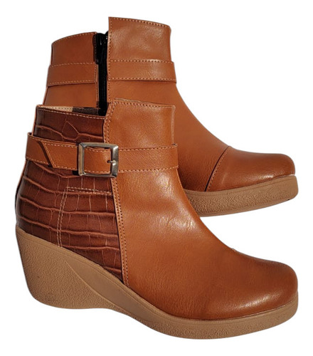 Botas De Taco Chino Para Mujer Combinada