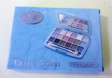 Maquiagem Paleta Sombras P&w Pd8518k Espelho+ 18 Cores Novo