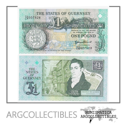 Guernsey Billete 1 Pound 2013 Aniv. Thomas De La Rue P62 Unc