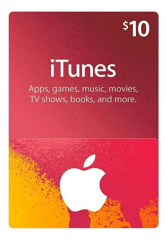 Tarjeta De Regalo Itunes De Apple 10 Usd Digital Disponible