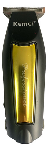 Patillera Trimmer Kemei Profesional Inalámbrica Color Negro Y Dorado