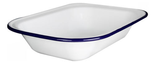 Charola Escofier De Peltre 28x21 Cm 3 Lts Vencort Color Blanco