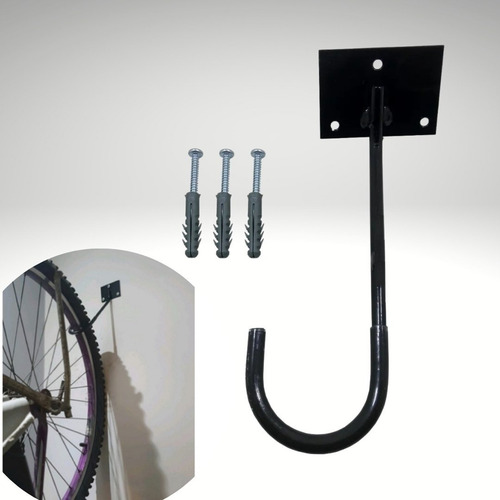 Imagem 3 de 6 de Suporte De Bike Vertical Gancho Pendurar Bicicleta Parede