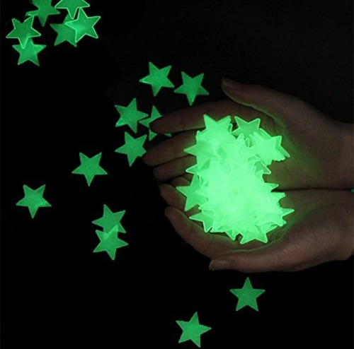 100 Estrellas Pared Stickers Fluorescentes Fosforescentes