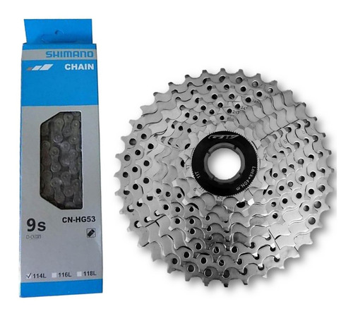 Pacha Cassette Gw 9 Velocidad 11-36 Y Cadenilla Shimano Hg53