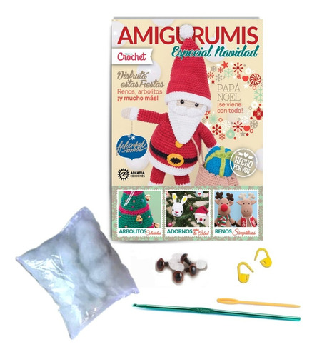 Revista Amigurumis Navidad + Materiales Y Guía De Puntos