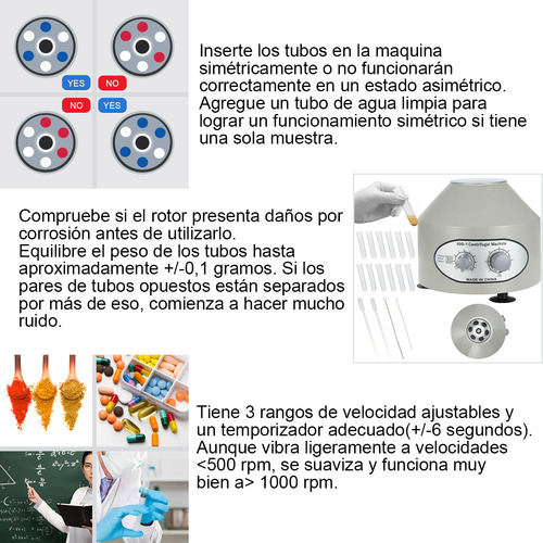Dewinner H-XLJ Centrifugadora Laboratorio Centrífuga 4000 Rpm 20 Ml X12