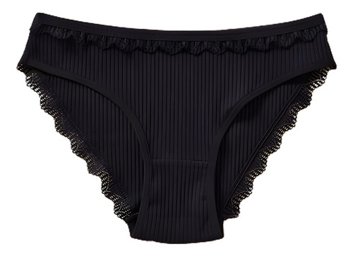 Encaje De Cintura Media De Algodón Para Mujer, Costura Trans