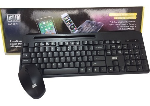 Imagen 2 de 3 de Combo De Teclado Y Mouse Inalambrico Con Receptor 2.4 Ghz